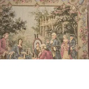 Garden Party Right Panel Belgian Cushion Cover - 18 in. x 18 in. Cotton/Viscose/Polyester by Francois Boucher