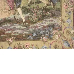 Garden Party Right Panel Belgian Cushion Cover - 18 in. x 18 in. Cotton/Viscose/Polyester by Francois Boucher