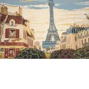 Eiffel Tower In Paris I Belgian Cushion Cover - 18 in. x 18 in. Cotton/Viscose/Polyester by Charlotte Home Furnishings | Close Up 3