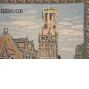 The Canals of Bruges Belgian Sofa Pillow Cover | Close Up 3