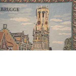 The Canals Of Bruges Belgian Cushion Cover - 18 in. x 18 in. Cotton/Viscose/Polyester by Charlotte Home Furnishings Inc