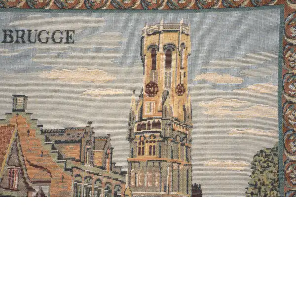 The Canals Of Bruges Belgian Cushion Cover - 18 in. x 18 in. Cotton/Viscose/Polyester by Charlotte Home Furnishings | Close Up 3