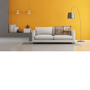 The Canals Of Bruges Belgian Cushion Cover - 18 in. x 18 in. Cotton/Viscose/Polyester by Charlotte Home Furnishings Inc