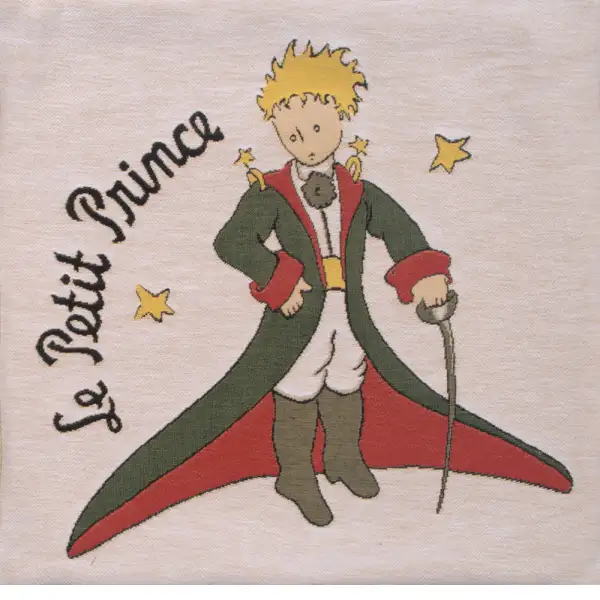 The Little Prince in Costume Large Belgian Cushion Cover | Close Up 1