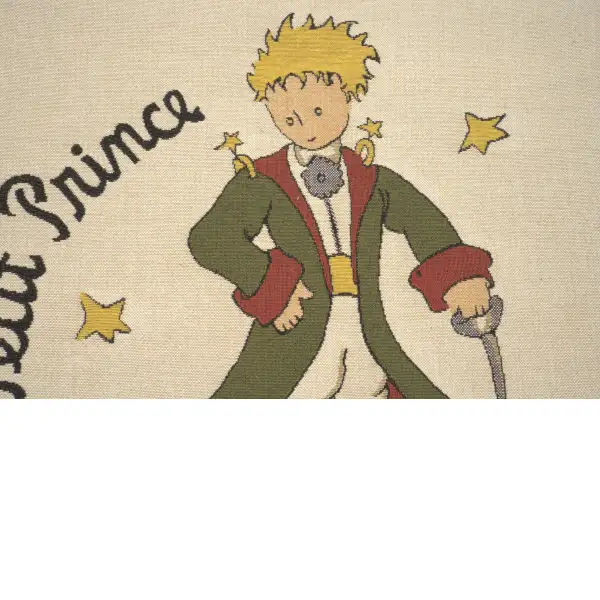 The Little Prince In Costume Large Belgian Cushion Cover - 18 in. x 18 in. Cotton/Viscose/Polyester by Antoine de Saint-Exupery | Close Up 4