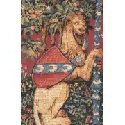 Unicorn And Lion Belgian Tapestry Bell Pull - 6 in. x 44 in. Cotton/Viscose/Polyester by Charlotte Home Furnishings | Close Up 2