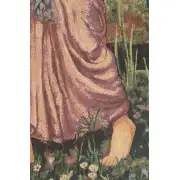 Gathering Rose Buds Italian Tapestry - 36 in. x 54 in. AViscose/polyesterampacrylic by John William Waterhouse | Close Up 2