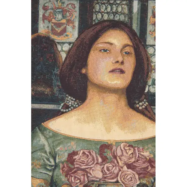 Offering The Roses Italian Tapestry - 38 in. x 54 in. AViscose/polyesterampacrylic by John William Waterhouse | Close Up 1