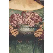 Offering The Roses Italian Tapestry - 38 in. x 54 in. AViscose/polyesterampacrylic by John William Waterhouse | Close Up 2