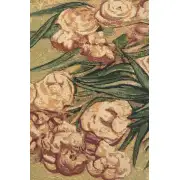 Oleanders And Books Italian Tapestry - 54 in. x 38 in. AViscose/polyesterampacrylic by Vincent Van Gogh | Close Up 2