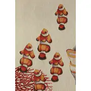 Exotic Fish White Decorative Table Mat | Close Up 4