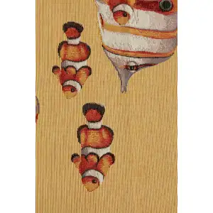 Exotic Fish Yellow French Table Mat - 19 in. x 71 in. Cotton by Charlotte Home Furnishings Inc