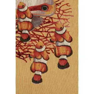 Exotic Fish Yellow French Table Mat - 19 in. x 71 in. Cotton by Charlotte Home Furnishings Inc
