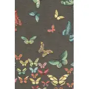 Butterflies Dark French Table Mat - 19 in. x 71 in. Cotton by Charlotte Home Furnishings | Close Up 1