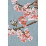 Passerines Branch Blue French Table Mat - 19 in. x 71 in. Cotton by Charlotte Home Furnishings | Close Up 2