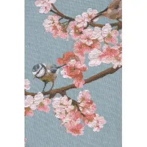 Passerines Branch Blue French Table Mat - 19 in. x 71 in. Cotton by Charlotte Home Furnishings Inc