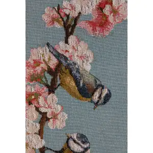 Passerines Branch Blue French Table Mat - 19 in. x 71 in. Cotton by Charlotte Home Furnishings Inc