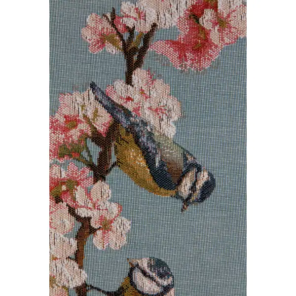 Passerines Branch Blue Decorative Table Mat | Close Up 4