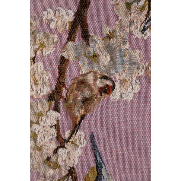 Passerines Branch Pink Decorative Table Mat | Close Up 3