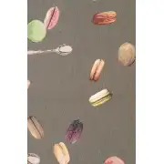 Macaroons Grey French Table Mat - 19 in. x 71 in. Cotton by Charlotte Home Furnishings | Close Up 2