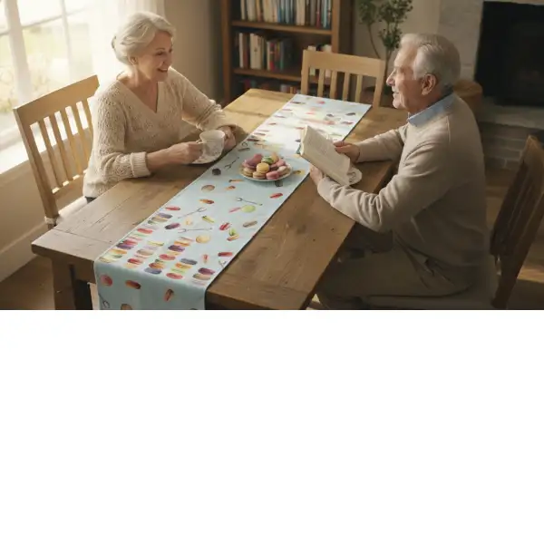 Macaroons Blue Decorative Table Mat | Life Style 2