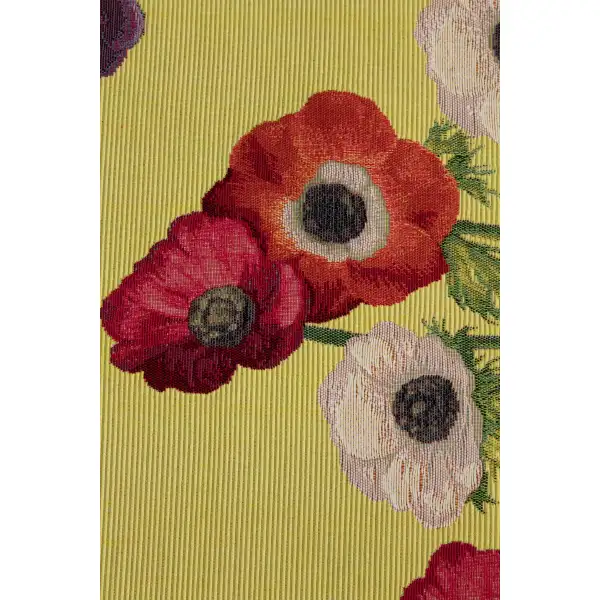 Anemones Yellow Decorative Table Mat | Close Up 4