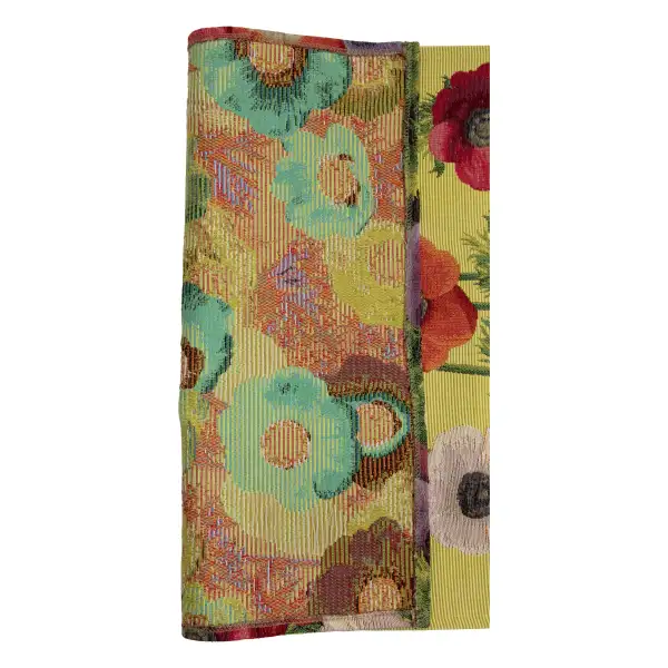 Anemones Yellow Decorative Table Mat | Close Up 5