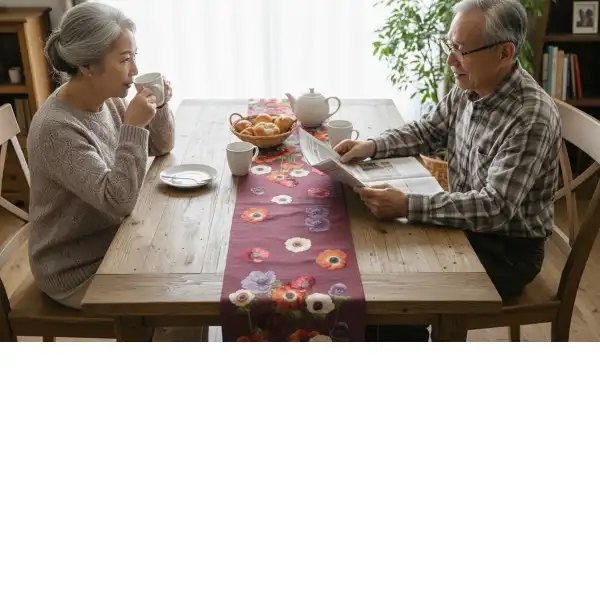 Anemones Purple Decorative Table Mat | Life Style 2