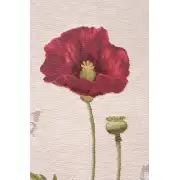 Poppy White French Table Mat - 19 in. x 71 in. Cotton by Charlotte Home Furnishings | Close Up 2