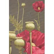 Poppy Gray French Table Mat - 19 in. x 71 in. Cotton by Charlotte Home Furnishings | Close Up 1