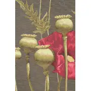 Poppy Gray French Table Mat - 19 in. x 71 in. Cotton by Charlotte Home Furnishings | Close Up 2