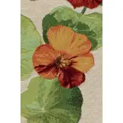Nasturtium White Decorative Table Mat | Close Up 1