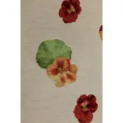 Nasturtium White Decorative Table Mat | Close Up 2