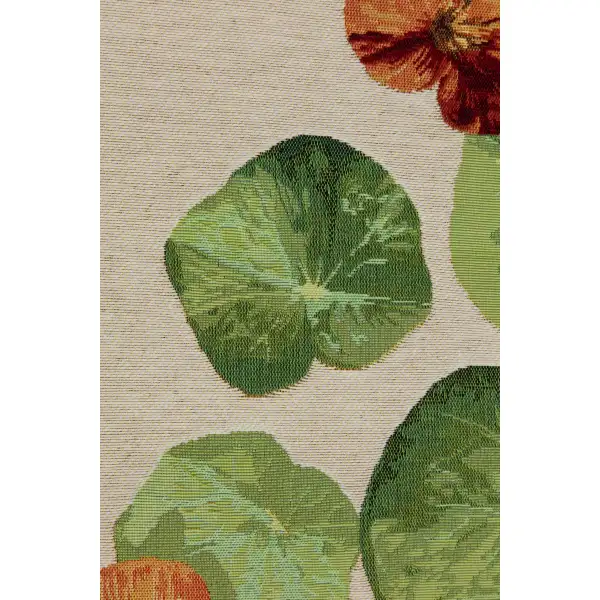 Nasturtium White Decorative Table Mat | Close Up 3