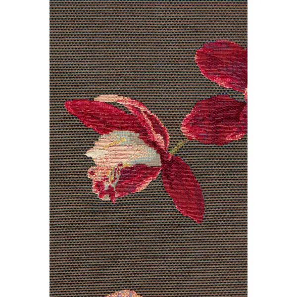 Pink Orchids Grey Decorative Table Mat | Close Up 3