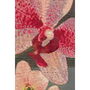 Pink Orchids Grey Decorative Table Mat | Close Up 4