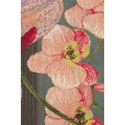 Pink Orchids Grey Decorative Table Mat | Close Up 5