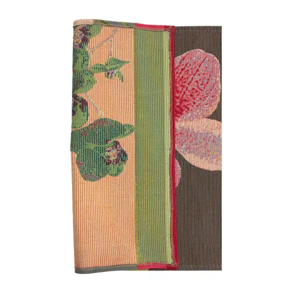 Pink Orchids Grey Decorative Table Mat | Close Up 5