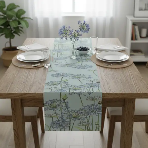 Agapanthus Blue Decorative Table Mat | Life Style 1