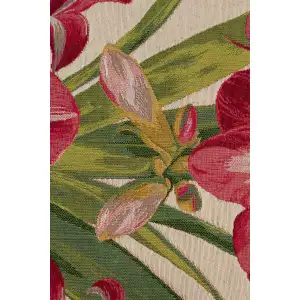 Amaryllis White French Table Mat - 19 in. x 71 in. Cotton by Charlotte Home Furnishings Inc