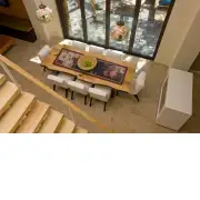 Flowers Dark Decorative Table Mat | Life Style 1