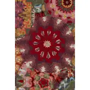 Kaleidoscope Red Decorative Table Mat | Close Up 2