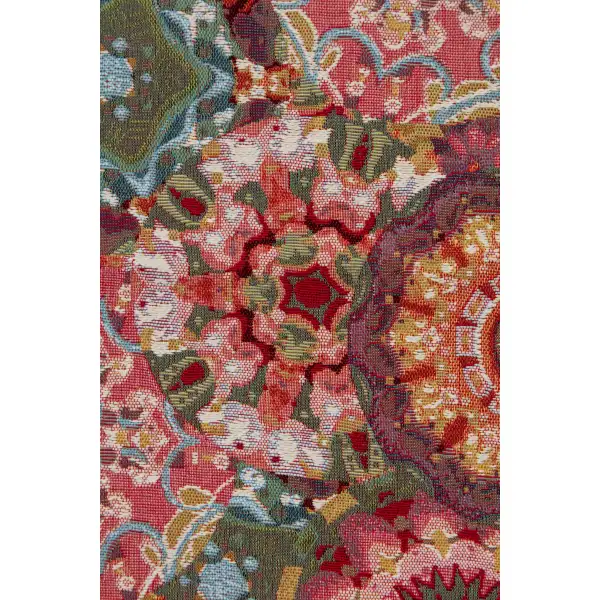 Kaleidoscope Red Decorative Table Mat | Close Up 3