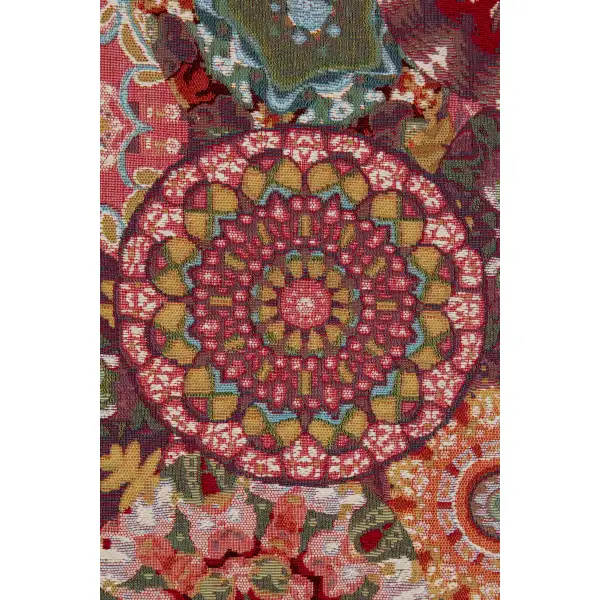 Kaleidoscope Red Decorative Table Mat | Close Up 4