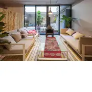 Kaleidoscope Red Decorative Table Mat | Life Style 1