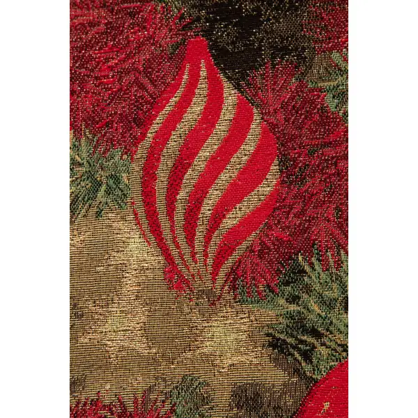 Christmas Ornament Red Decorative Table Mat | Close Up 4