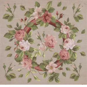 Bunch Of Flowers I Tapestry Cushion Cover - 19 in. x 19 in. Cotton by Charlotte Home Furnishings Inc
