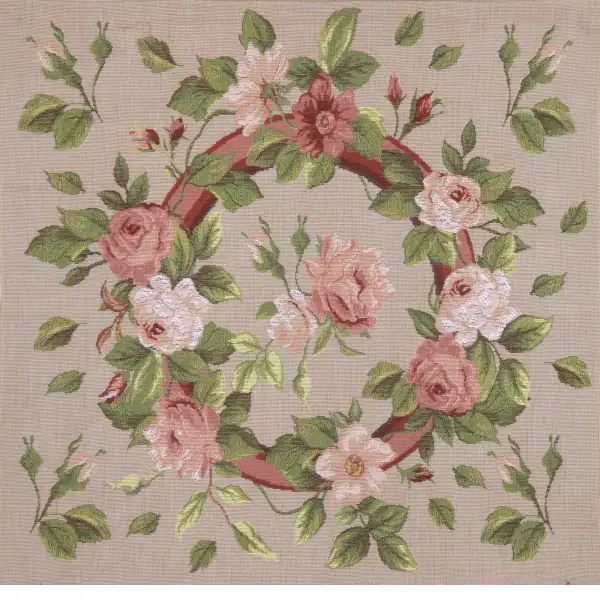 Bunch Of Flowers I Cushion - 19 in. x 19 in. Cotton by Charlotte Home Furnishings | Close Up 1