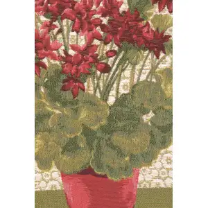 Geranium I Red Tapestry Cushion Cover - 19 in. x 19 in. Cotton by Charlotte Home Furnishings Inc