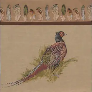 Pheasant Tapestry Cushion Cover - 19 in. x 19 in. Cotton by Charlotte Home Furnishings Inc